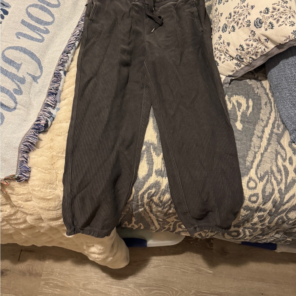 Aerie Charcoal Corduroy Pants